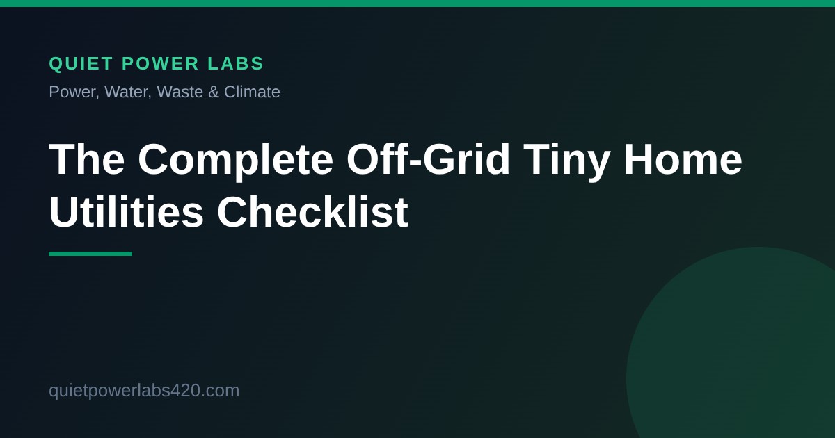 Utilities checklist og